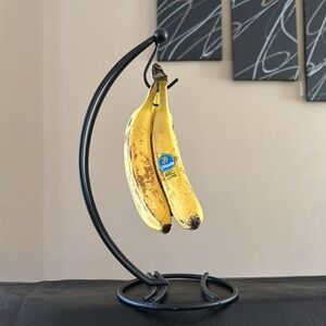 Banana Hanger, EUC, Black, Kitchen Decor, Coated Wire Design